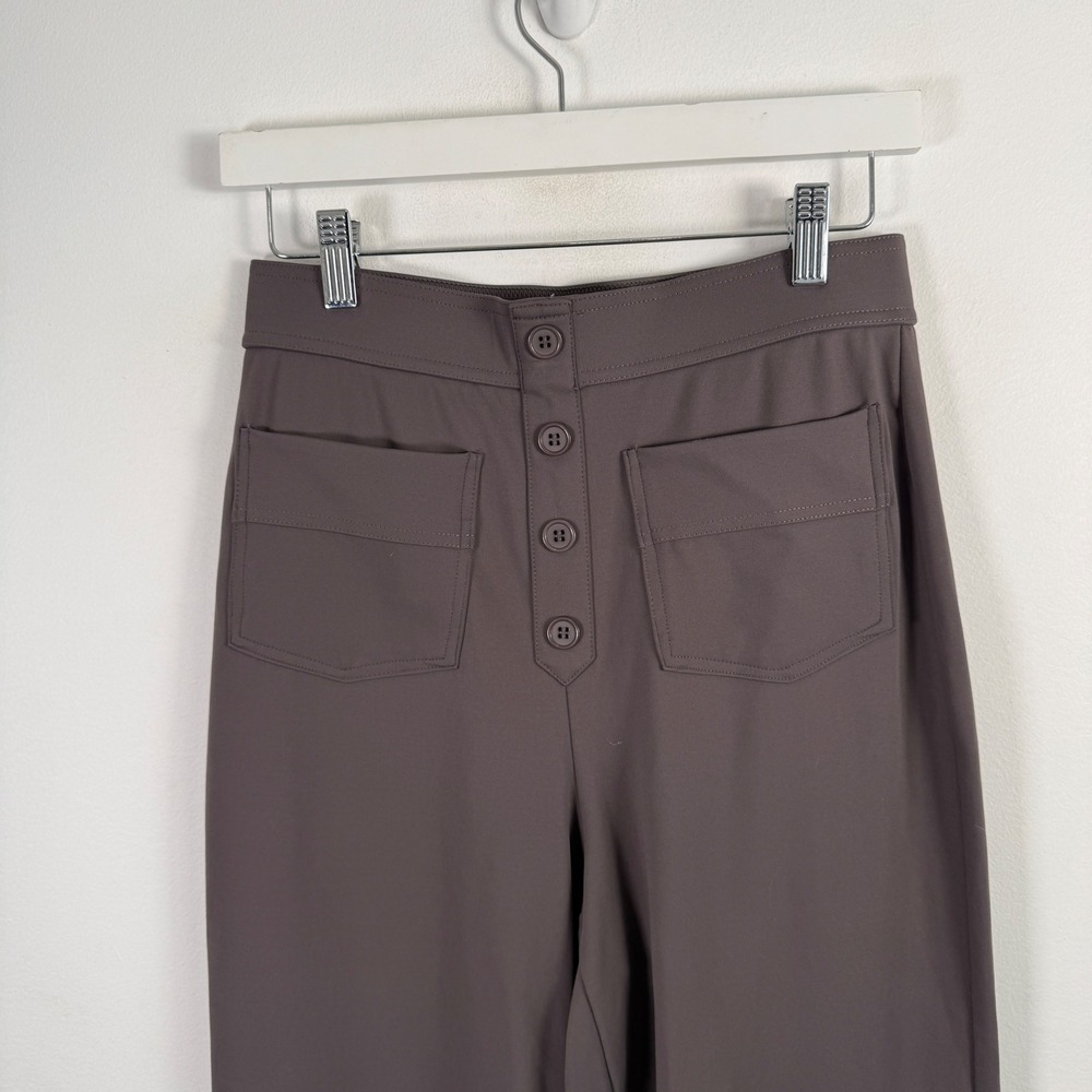 Halara DayStretch High Waisted Pockets Straight Leg Pants Deep Grey Women Medium - Picture 3 of 10